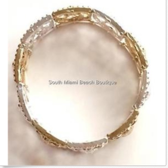 Silver Gold Sea Life Turtle Charm Bracelet Stretch - Picture 4 of 8